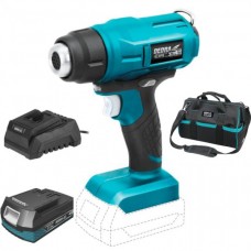 DEDRA set Pistol aer cald cu acumulator Li-Ion 18V 2.0Ah incarcator 60W si geanta